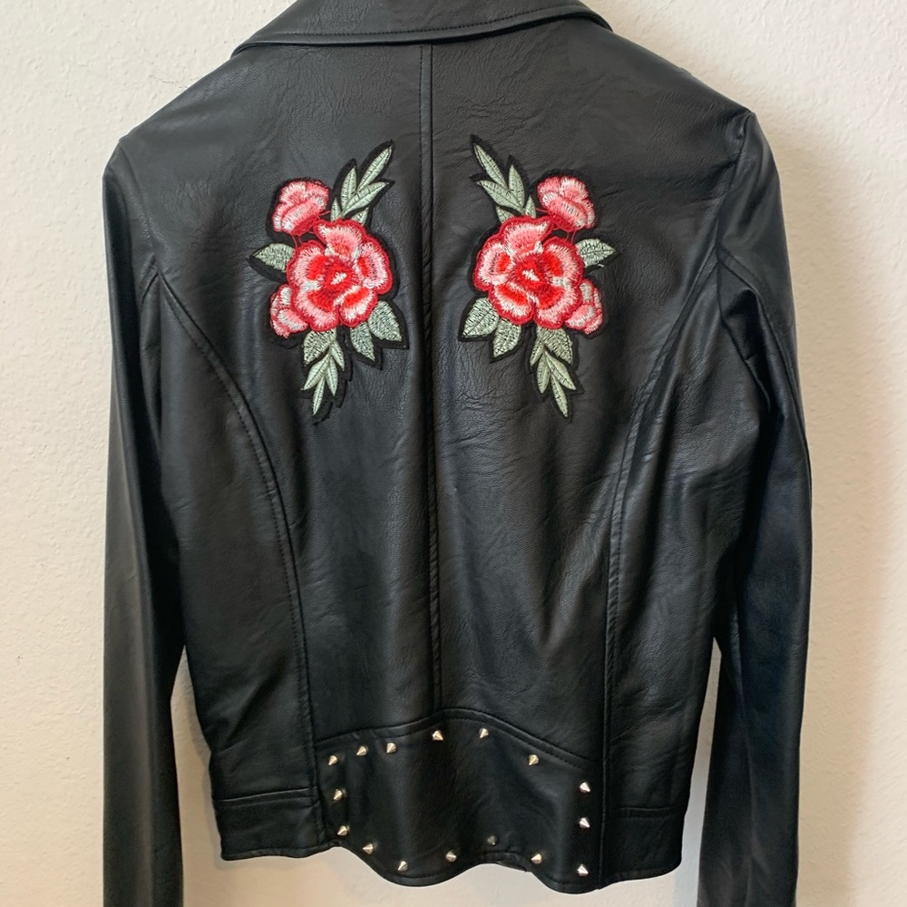 Cisono Embroidered Patch Rose Jacket - image 4